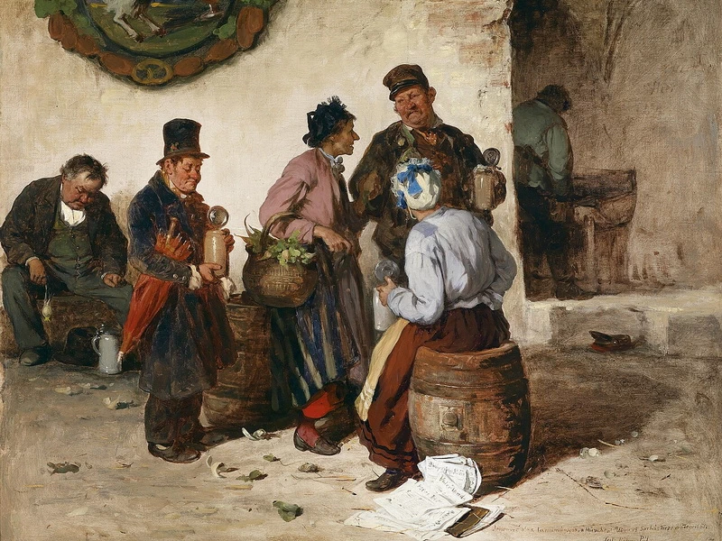 1839-Pal Böhm - Nella Hofbräuhaus di Monaco, 1905